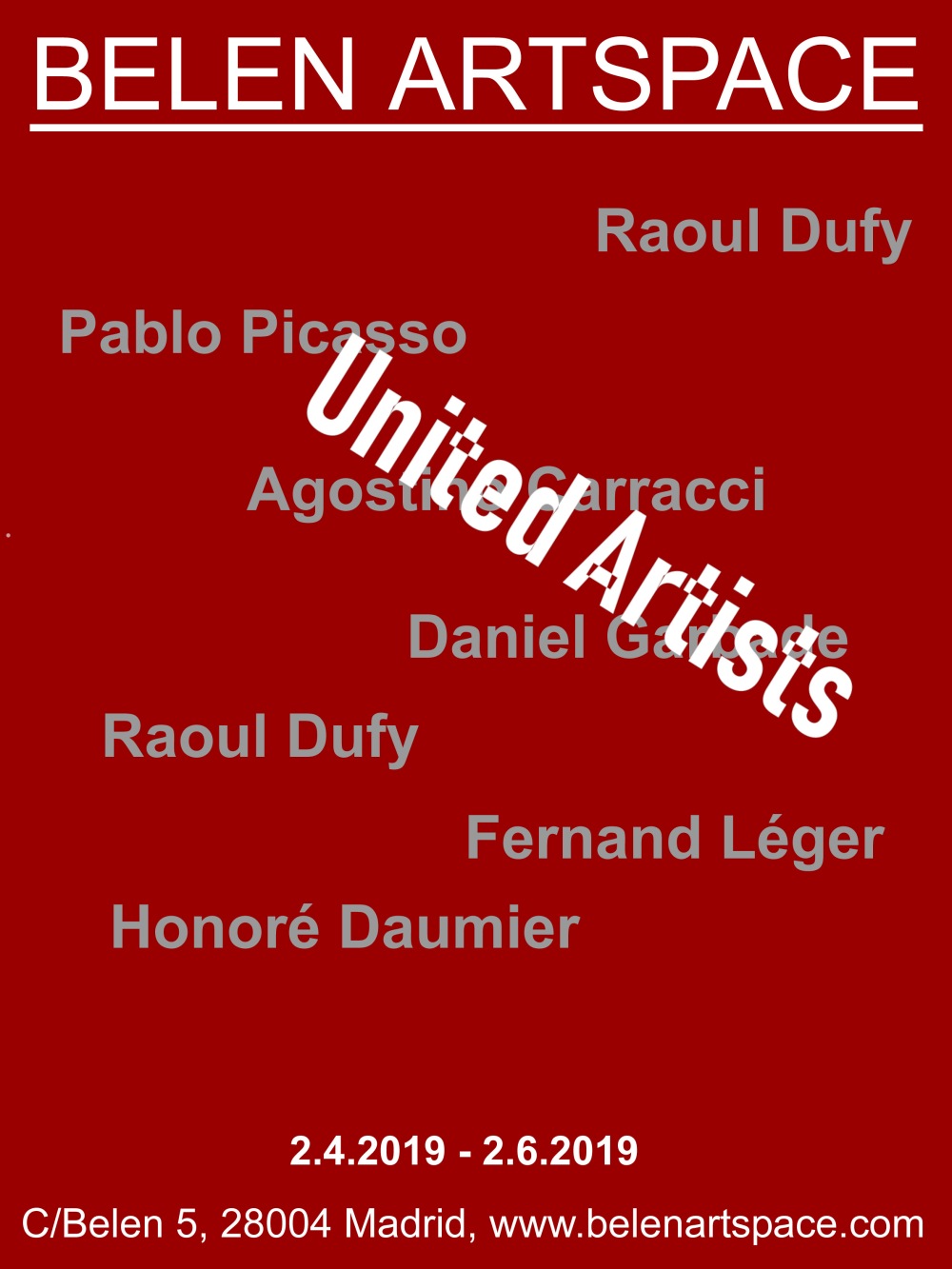 Pablo Picasso, Fernand leger,Daniel Garbade,Raoul Dufy, Agostino Carracci,Honore Daumier,Madrid,United artists,chueca